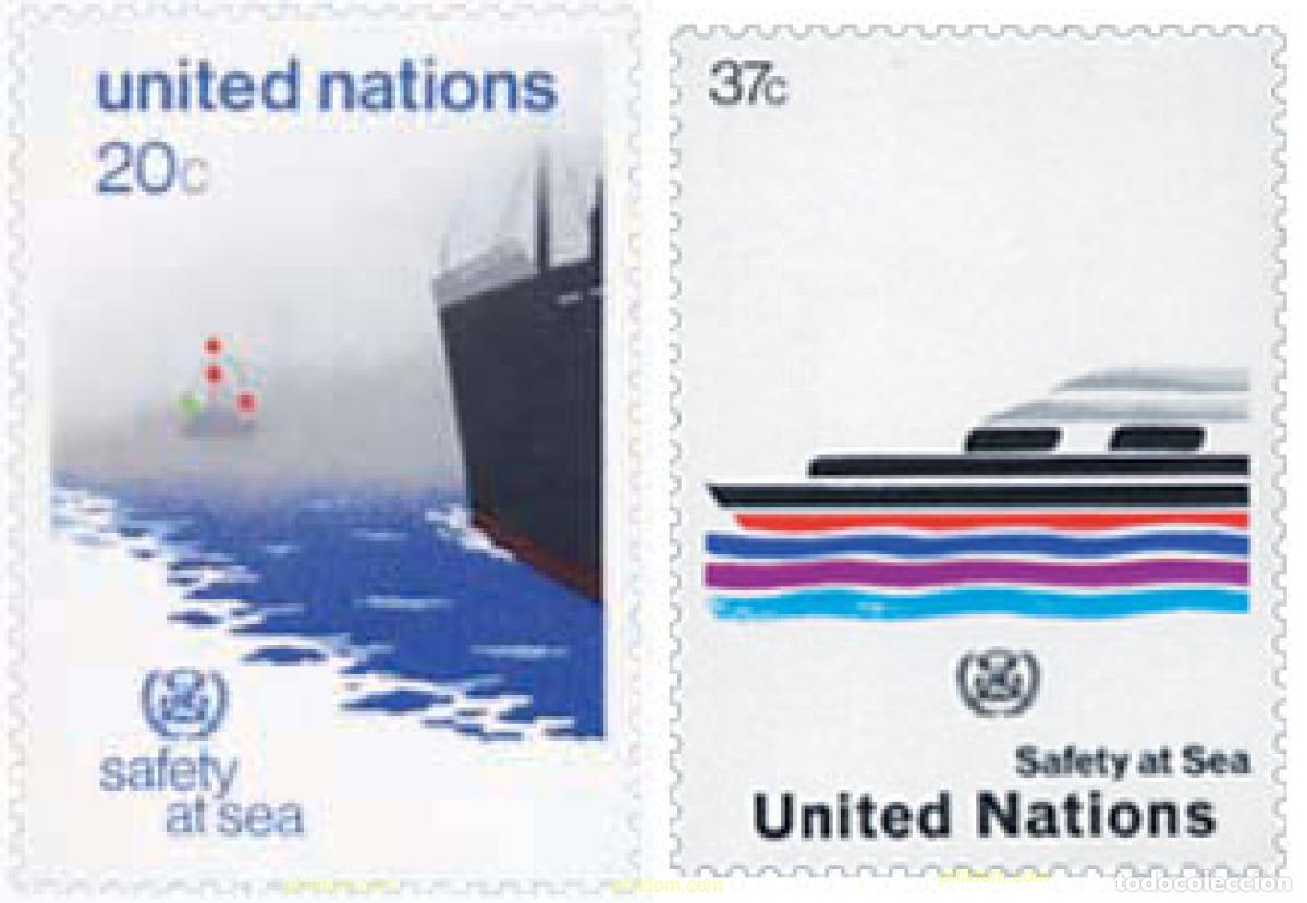 Sellos: 127236 MNH NACIONES UNIDAS. Nueva York 1983 SEGURIDAD EN EL MAR POR LA ORGANIZACION MARITIMA