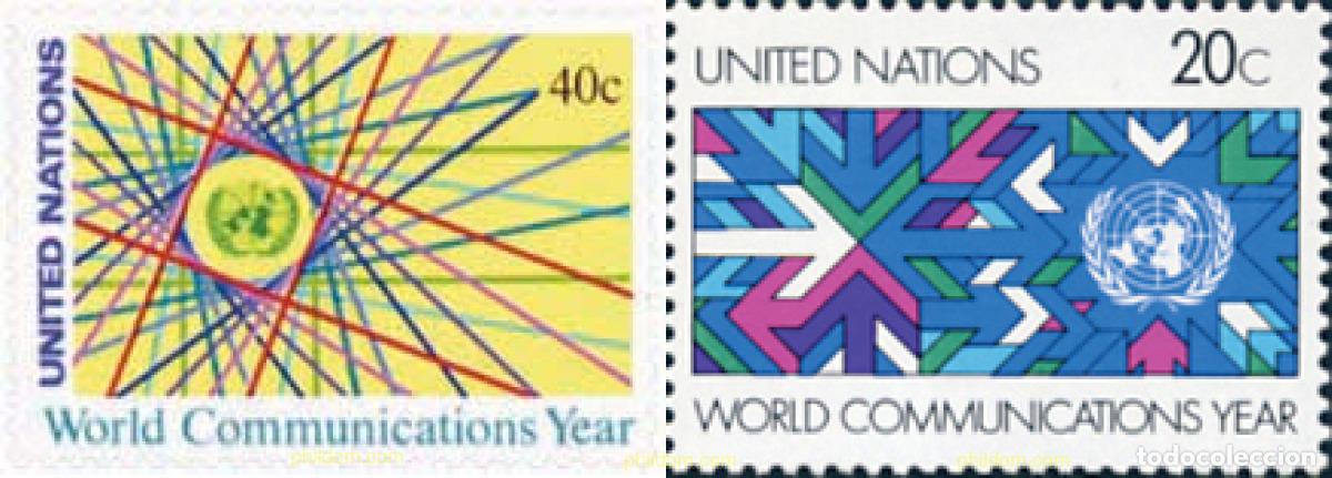 Sellos: 127235 MNH NACIONES UNIDAS. Nueva York 1983 A&Ntilde;O MUNDIAL DE LAS COMUNICACIONES