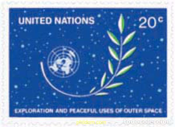 Sellos: 127234 MNH NACIONES UNIDAS. Nueva York 1982 EXPLORACION Y USO PACIFICO DEL ESPACIO