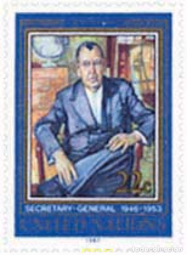Sellos: 127244 MNH NACIONES UNIDAS. Nueva York 1987 TRYGVE LIE