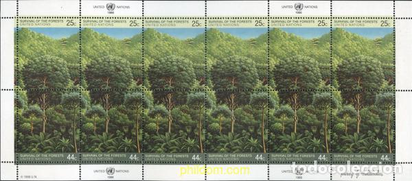 Sellos: 158699 MNH NACIONES UNIDAS. Nueva York 1988 PROTECCION DEL BOSQUE