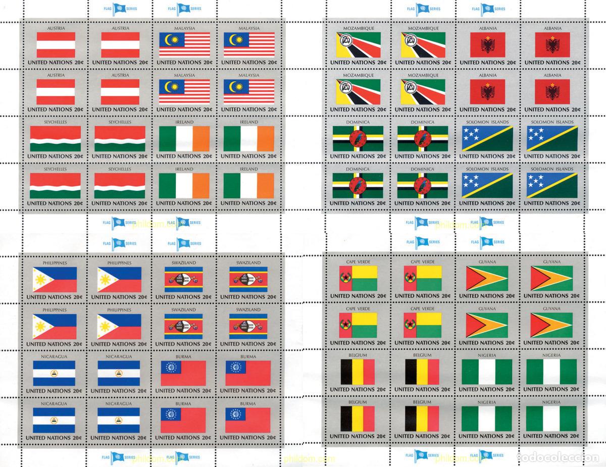Sellos: 127220 MNH NACIONES UNIDAS. Nueva York 1982 BANDERAS DE LOS ESTADOS MIEMBRO DE LAS NACIONES UNIDAS