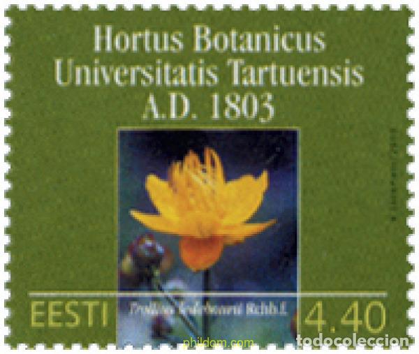 Sellos: 127553 MNH ESTONIA 2003 BICENTENARIO DEL JARDIN BOTANICO DE LA UNIVERSIDAD DE TARTU