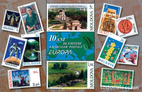 Sellos: 127699 MNH MOLDAVIA 2003 10 ANIVERSARIO DE LA EMISION EUROPA MOLDAVA