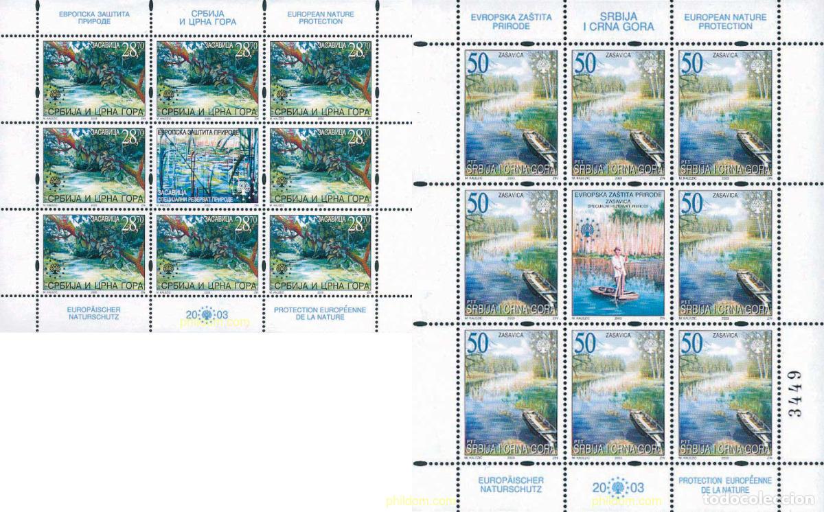 Sellos: 127781 MNH SERBIA Y MONTENEGRO 2003 PROTECCION EUROPEA DE LA NATURALEZA