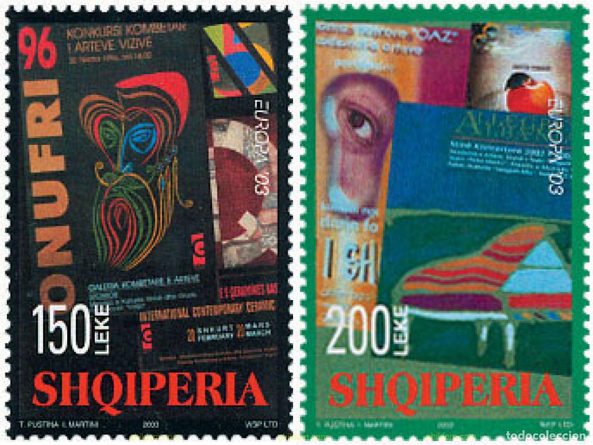 Sellos: 128578 MNH ALBANIA 2003 EUROPA CEPT. ARTE DEL CARTEL
