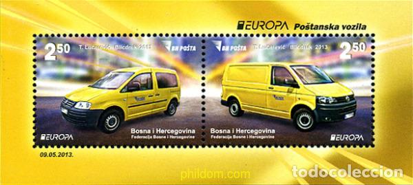 Sellos: 303661 MNH BOSNIA-HERZEGOVINA 2013 EUROPA CEPT 2013 - VEHICULOS POSTALES
