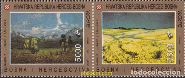 Sellos: 791460 MNH BOSNIA-HERZEGOVINA. Adm Croata 1993 EUROPA CEPT. ARTE CONTEMPORANEO