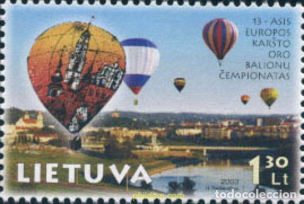 Sellos: 131917 MNH LITUANIA 2003 13 CAMPEONATO EUROPEO DE VUELO EN GLOBO AEROSTATICO