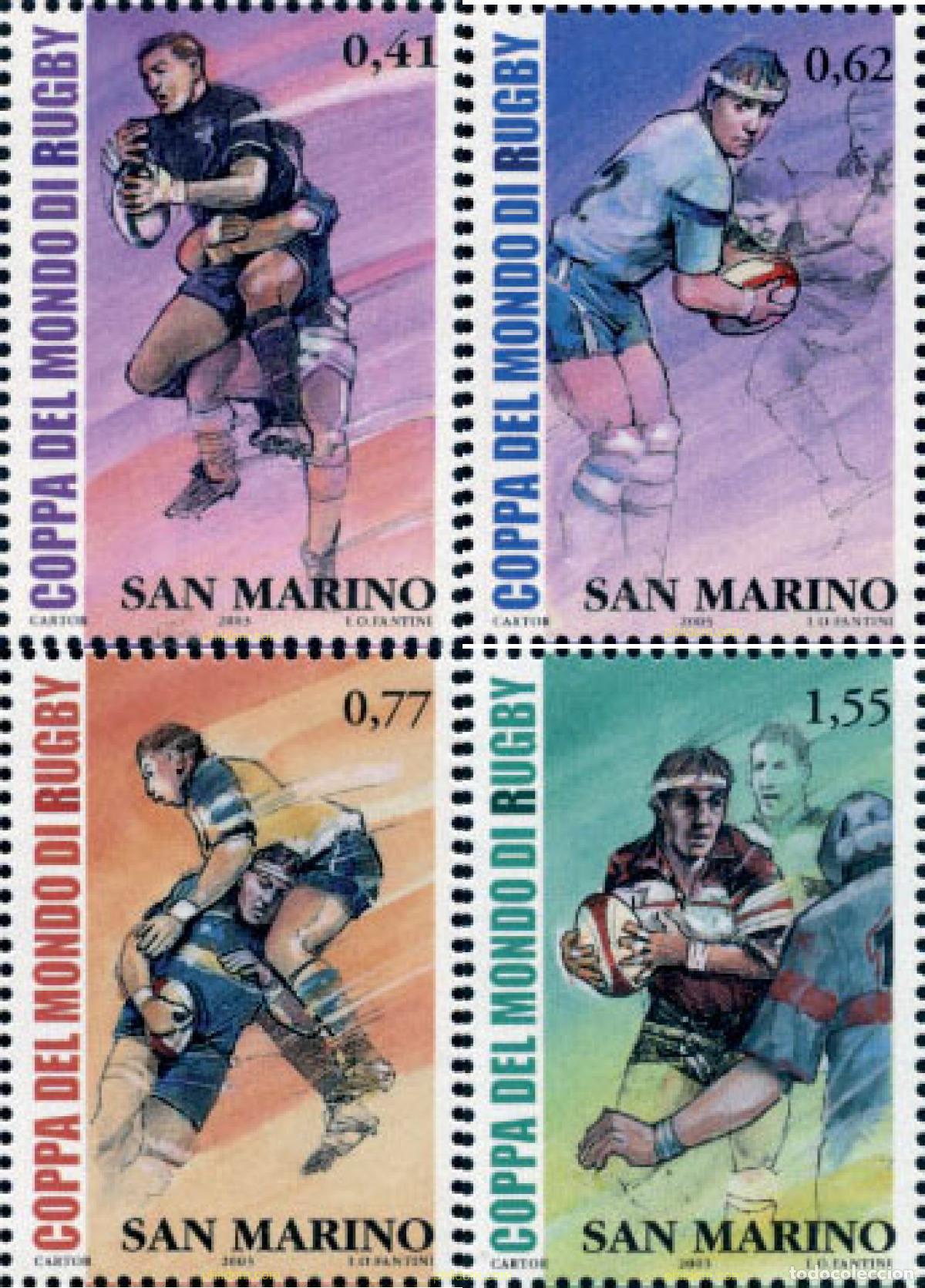 Sellos: 132963 MNH SAN MARINO 2003 COPA DEL MUNDO DE RUGBY. AUSTRALIA