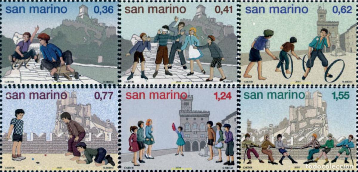 Sellos: 132965 MNH SAN MARINO 2003 JUEGOS INFANTILES DE ANTA&Ntilde;O