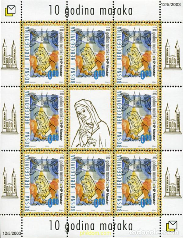 Timbres: 135034 MNH BOSNIA-HERZEGOVINA. Adm Croata 2003 10 ANIVERSARIO DEL SELLO CROATA