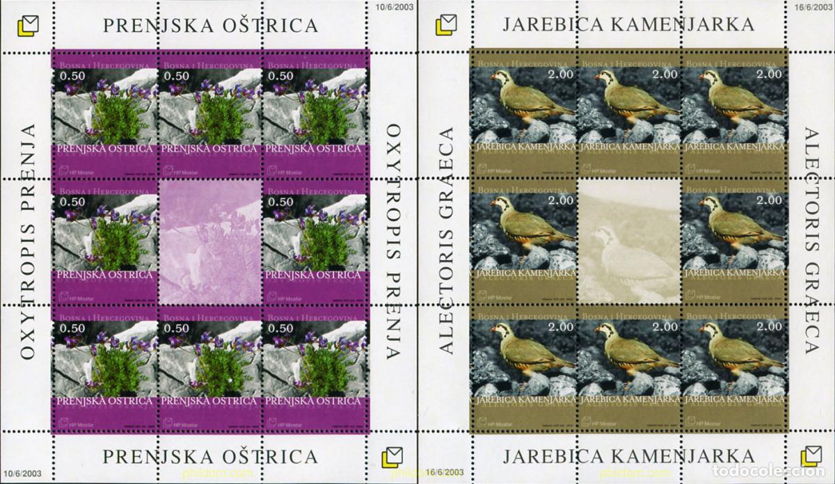 Sellos: 135040 MNH BOSNIA-HERZEGOVINA. Adm Croata 2003 FAUNA Y FLORA