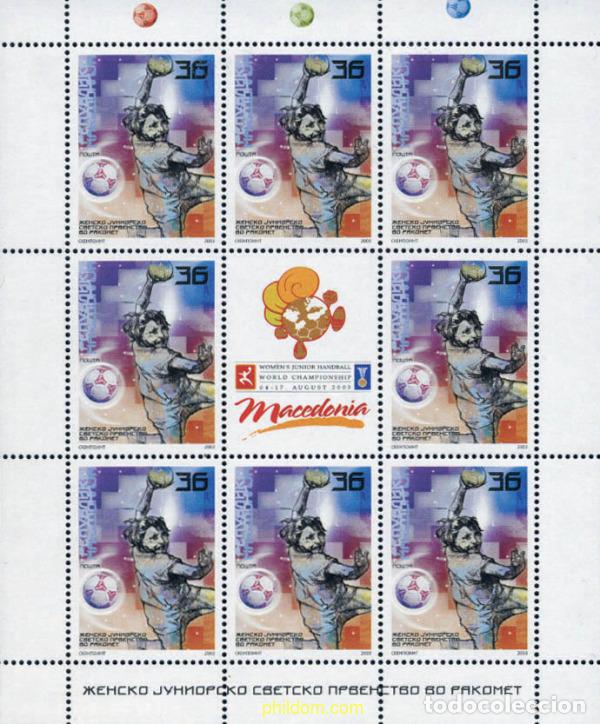Sellos: 135079 MNH MACEDONIA 2003 CAMPEONATO DEL MUNDO DE BALONMANO