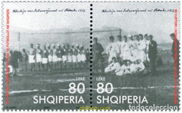 Sellos: 136127 MNH ALBANIA 2003 90 ANIVERSARIO DEL PRIMER PARTIDO DE FUTBOL
