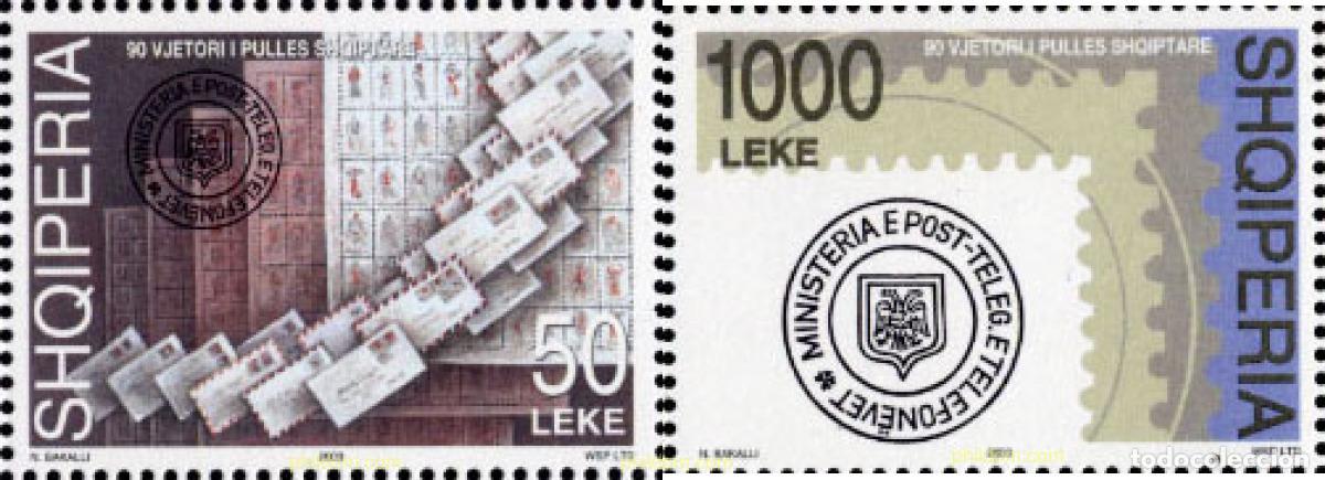 Sellos: 136790 MNH ALBANIA 2003 90 ANIVERSARIO DEL PRIMER SELLO