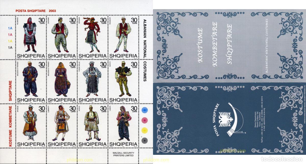 Sellos: 136789 MNH ALBANIA 2003 TRAJES REGIONALES