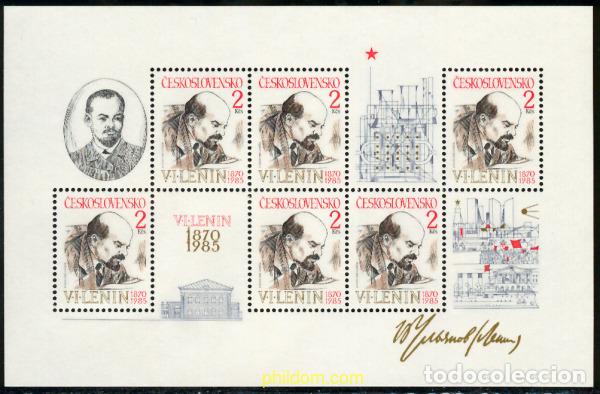 Sellos: 137309 MNH CHECOSLOVAQUIA 1985 115 ANIVERSARIO DEL NACIMIENTO DE LENIN