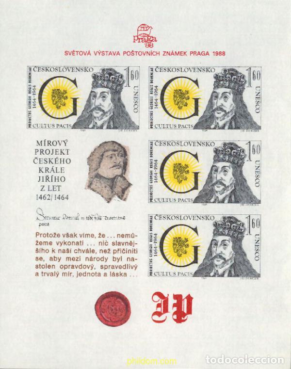 Briefmarken: 137334 MNH CHECOSLOVAQUIA 1988 PRAGA 88. EXPOSICION FILATELICA INTERNACIONAL