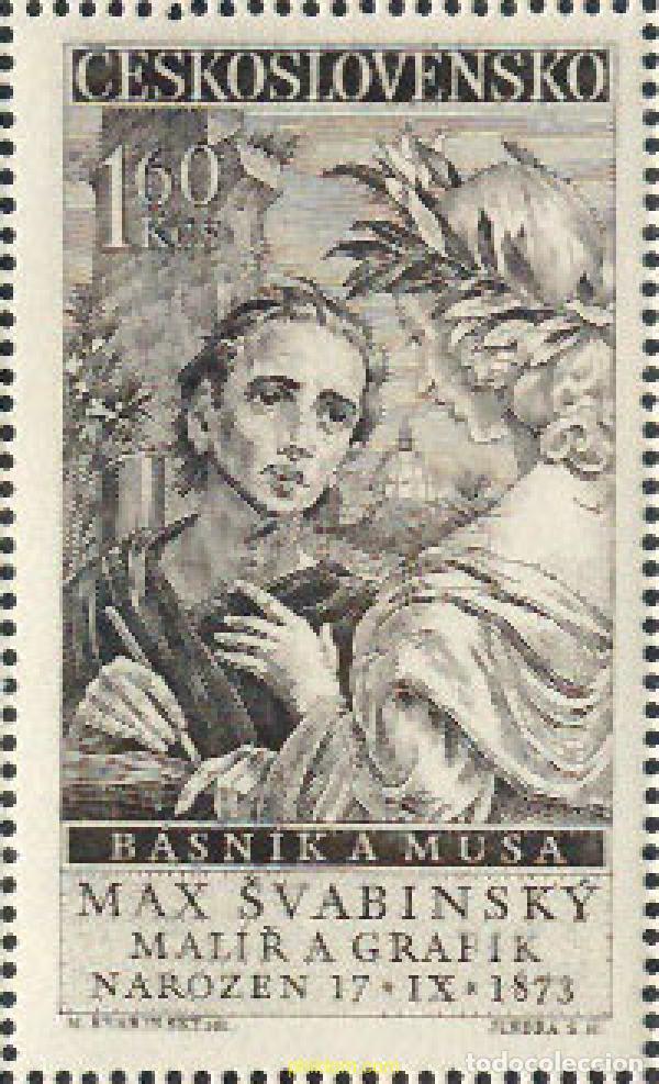 Sellos: 137381 MNH CHECOSLOVAQUIA 1958 85 ANIVERSARIO DEL NACIMIENTO DE MAXIMILIAN SVABINSKY