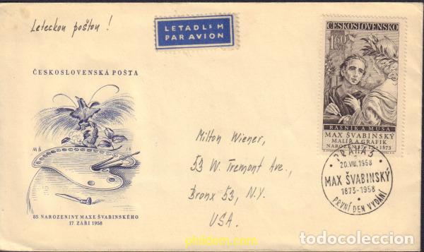 Sellos: 444562 MNH CHECOSLOVAQUIA 1958 85 ANIVERSARIO DEL NACIMIENTO DE MAXIMILIAN SVABINSKY