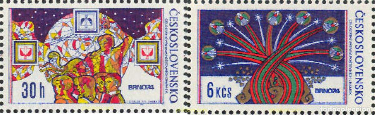 Sellos: 137459 MNH CHECOSLOVAQUIA 1974 BRNO 1974. EXPOSICION FILATELICA NACIONAL