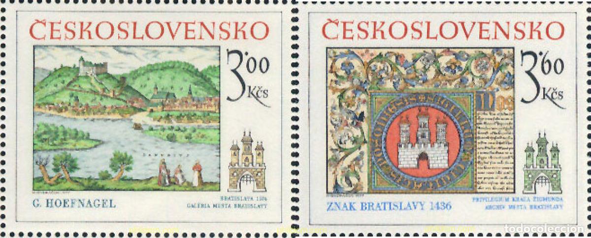 Sellos: 137493 MNH CHECOSLOVAQUIA 1977 MOTIVOS HISTORICOS DE BRATISLAVA