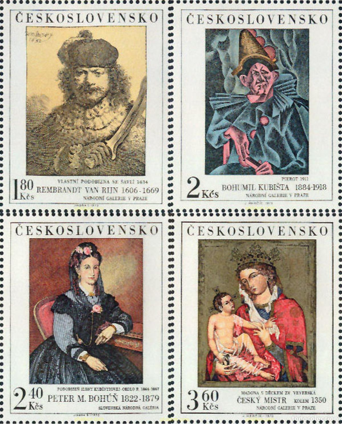 Selos: 628634 MNH CHECOSLOVAQUIA 1973 PINTURAS DE LA GALERIA NACIONAL