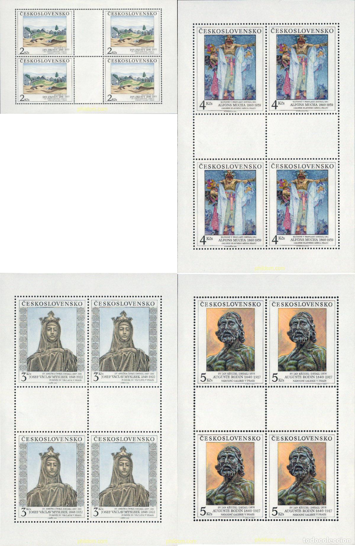 Francobolli: 137588 MNH CHECOSLOVAQUIA 1990 PINTURAS