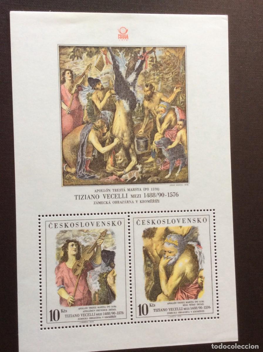 Francobolli: CHECOSLOVAUIA N&ordm; YVERT HB 44*** A&Ntilde;O 1978. PINTURA DE TIZIANO. EXPOSICION FILATELICA PRAGA 1978