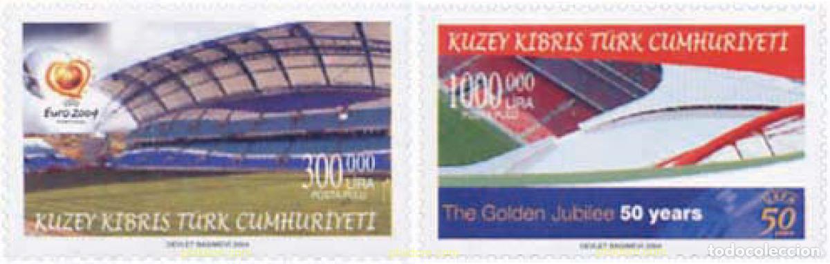 Sellos: 140333 MNH CHIPRE. Administraci&oacute;n turca 2004 EUROCOPA DE FUTBOL. PORTUGAL 2004