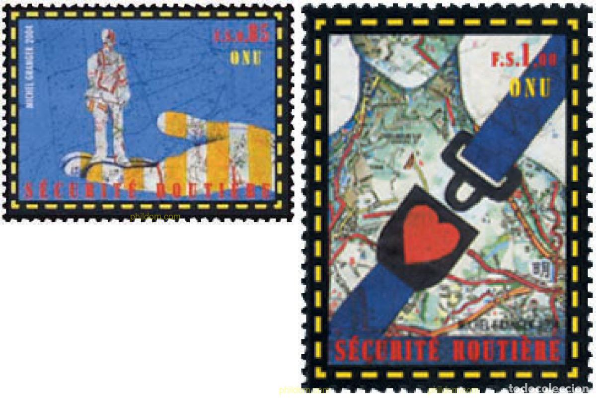 Sellos: 140450 MNH NACIONES UNIDAS. Ginebra 2004 SEGURIDAD VIAL