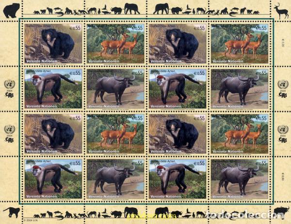 Sellos: 140471 MNH NACIONES UNIDAS. Viena 2004 FAUNA PROTEGIDA