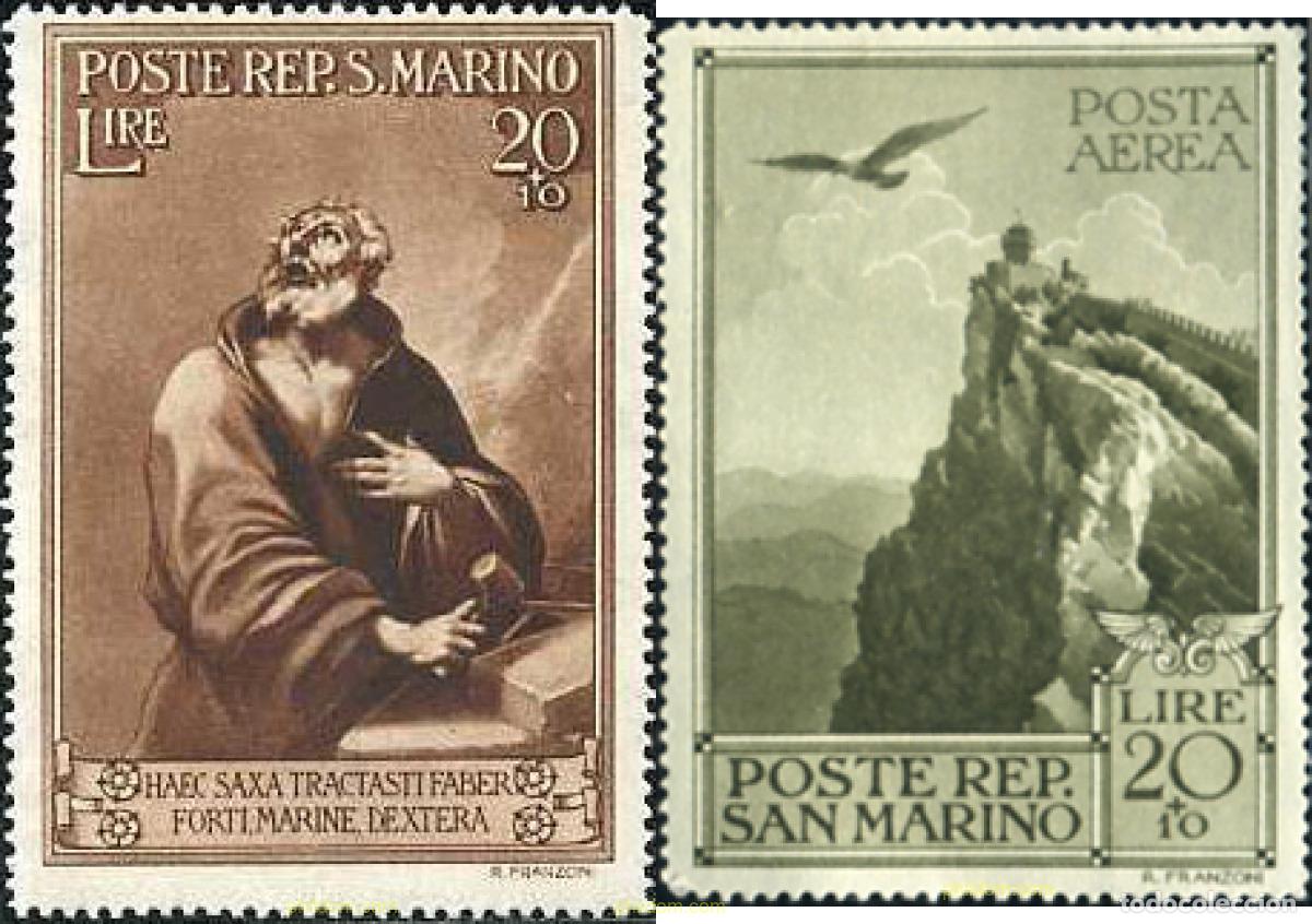 Sellos: 140586 MNH SAN MARINO 1944 PRO VIVIENDAS PARA EL PUEBLO