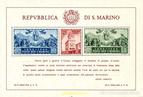 Sellos: 140589 MNH SAN MARINO 1945 50 ANIVERSARIO DEL PALACIO DEL GOBIERNO