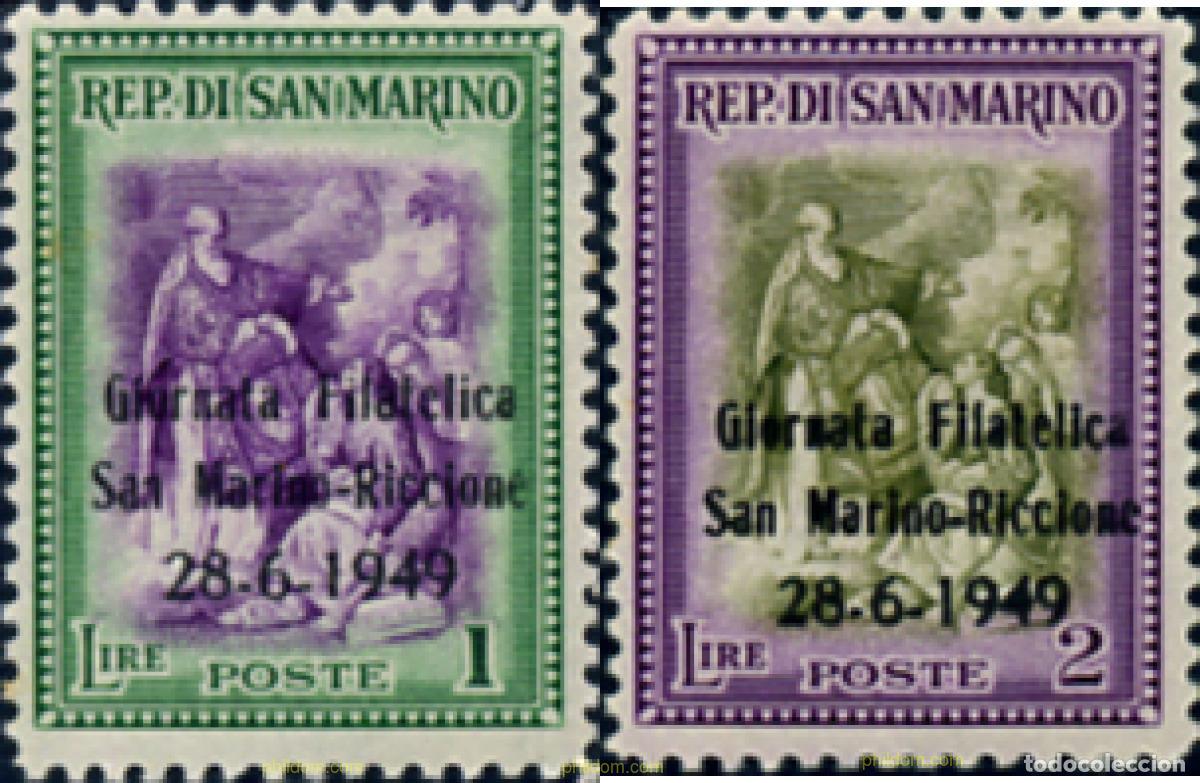Selos: 140637 MNH SAN MARINO 1949 JORNADA FILATELICA