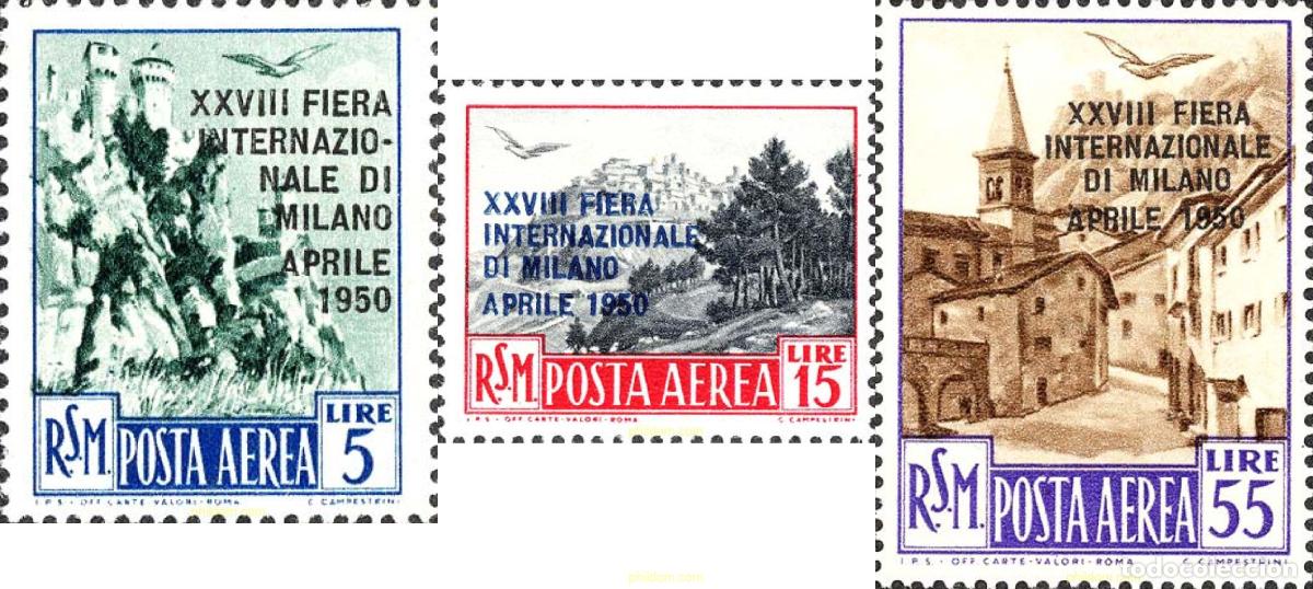 Selos: 140653 MNH SAN MARINO 1950 28 FERIA DE MILAN