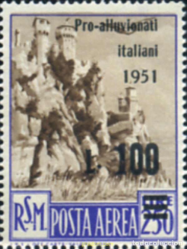 Selos: 140660 MNH SAN MARINO 1951 EN FAVOR DE LAS VICTIMAS DE LAS INUNDACIONES DEL RIN