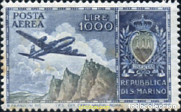 Selos: 140674 HINGED SAN MARINO 1954 AVION