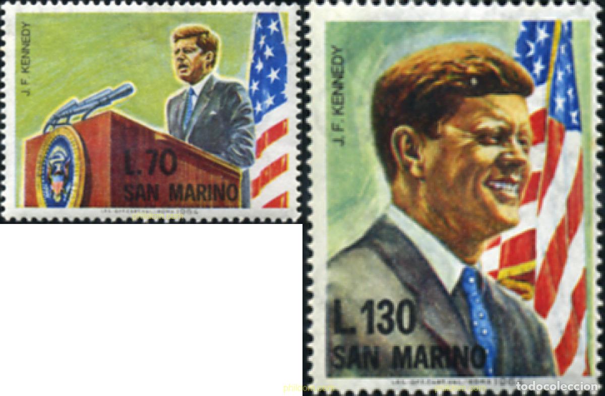 Sellos: 140786 MNH SAN MARINO 1964 ANIVERSARIO DE LA MUERTE DE JOHN F. KENNEDY