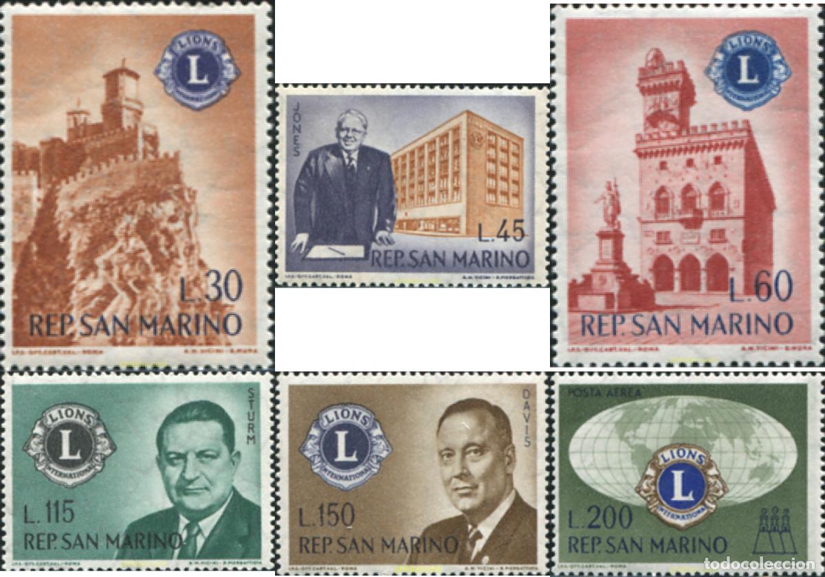 Sellos: 140715 MNH SAN MARINO 1960 FUNDACION DE LA SECCION SAN MARINENSE DE LIONS INTERNACIONAL