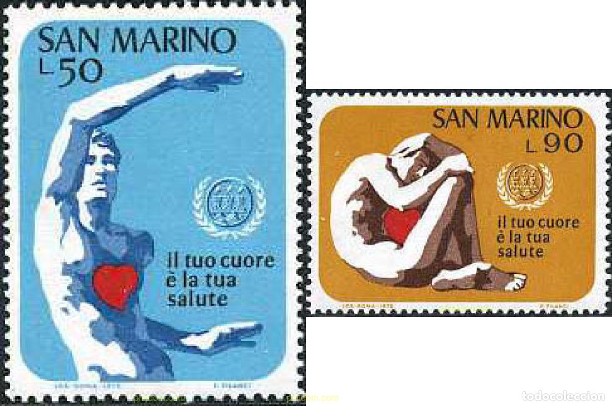 Sellos: 140922 MNH SAN MARINO 1972 A&Ntilde;O DEL CORAZON