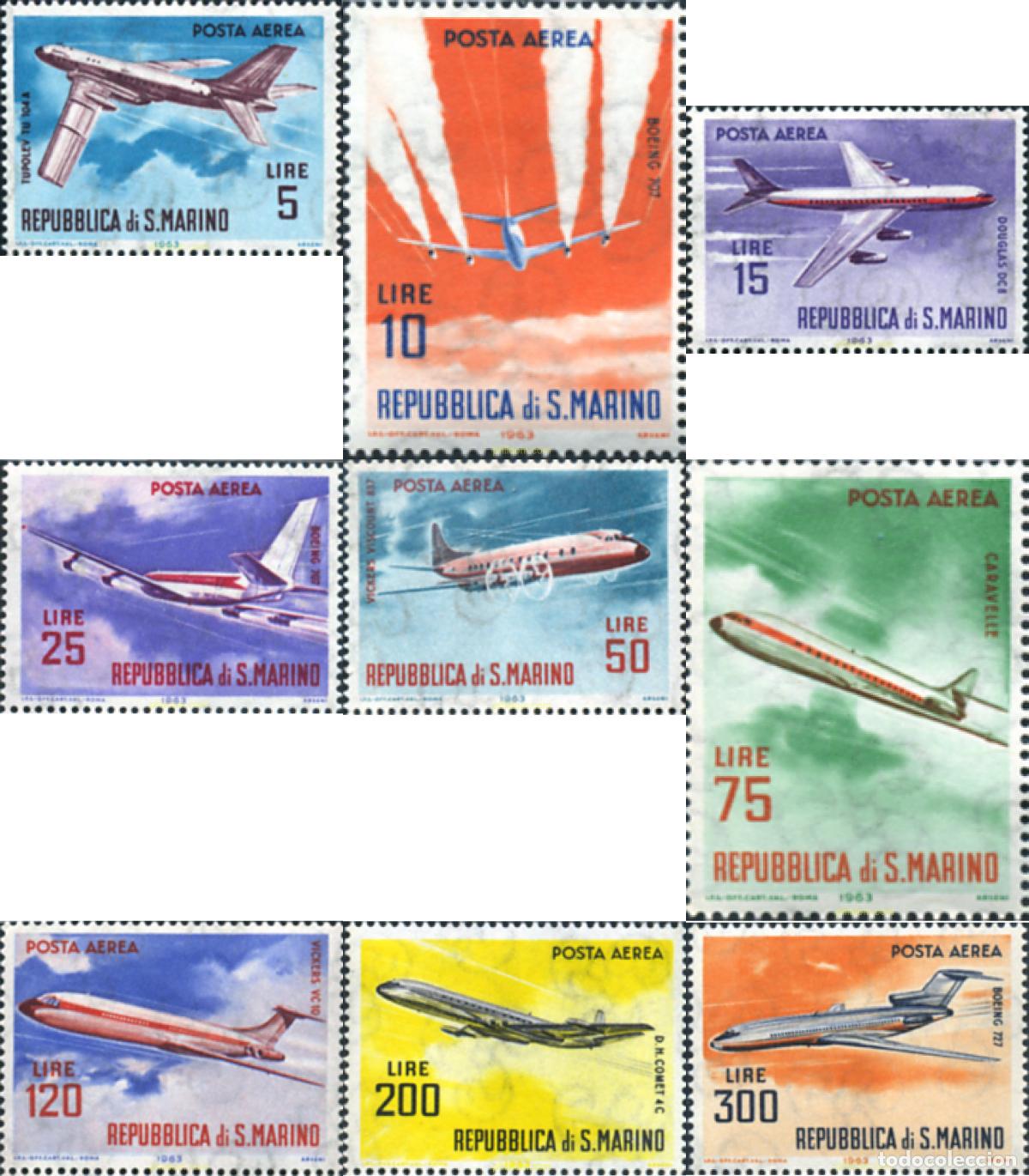 Francobolli: 140782 MNH SAN MARINO 1963 AVIONES MODERNOS