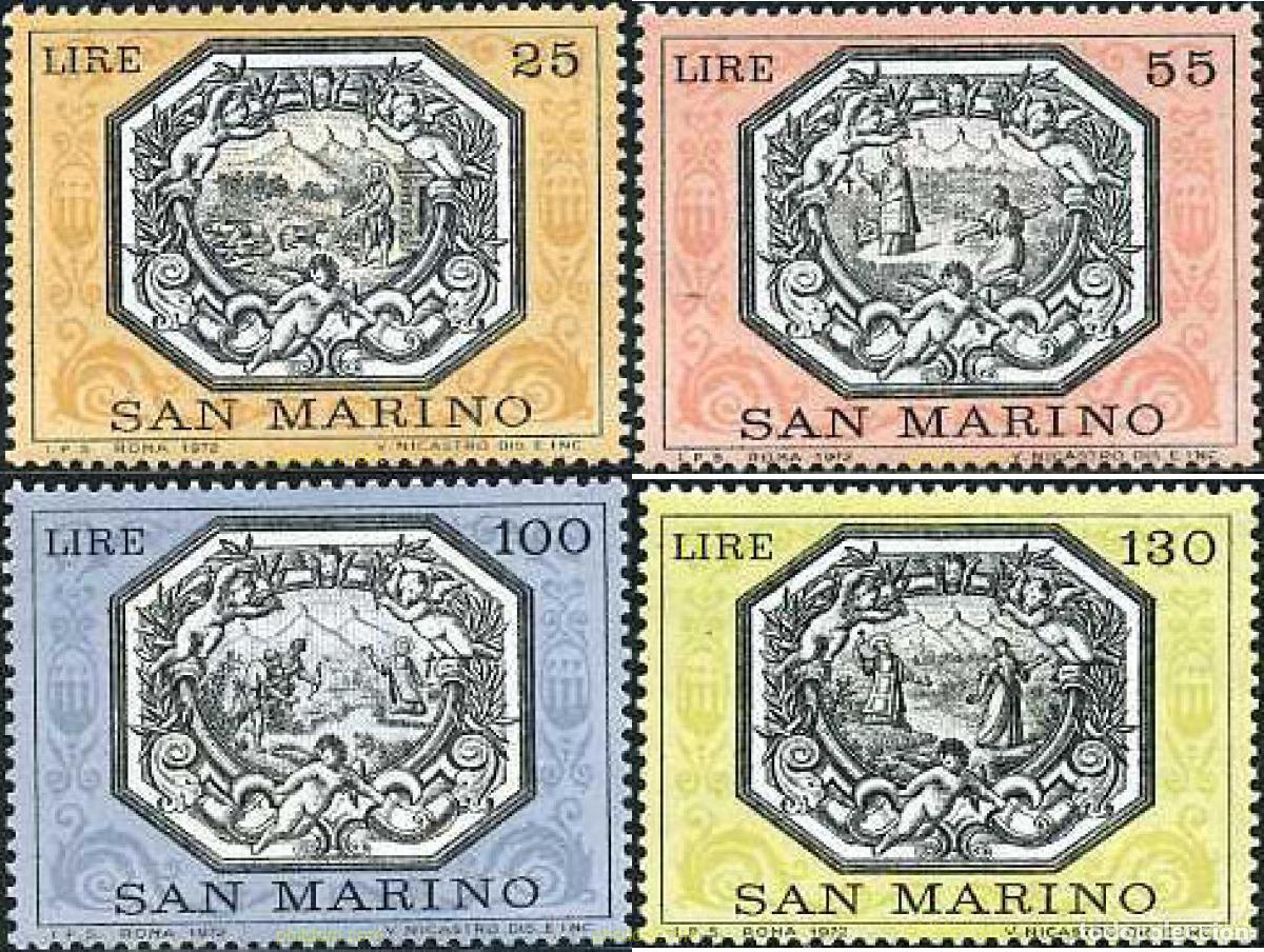 Francobolli: 140920 MNH SAN MARINO 1972 PINTURAS DEL PALACIO VALLONI