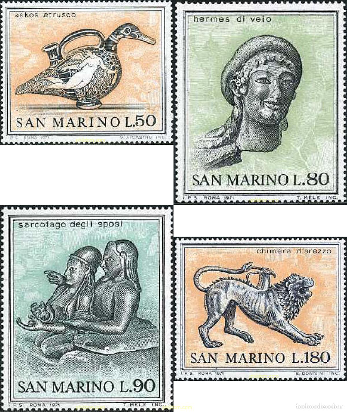 Francobolli: 140905 MNH SAN MARINO 1971 ARTE ETRUSCO