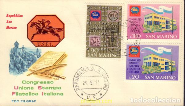 Stamps: 445377 MNH SAN MARINO 1971 CONGRESO DE LA UNION DE LA POSESION FILATELICA ITALIANA