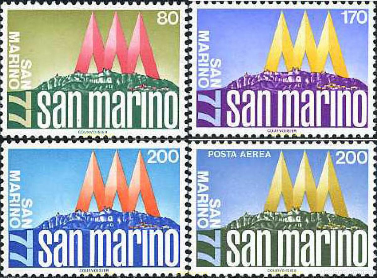Sellos: 141014 MNH SAN MARINO 1977 EXPOSICION FILATELICA INTERNACIONAL. SAN MARINO 1977