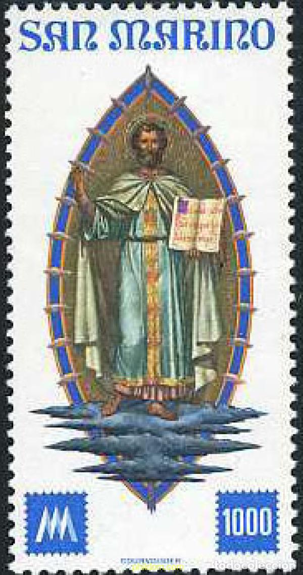 Sellos: 141042 MNH SAN MARINO 1977 CENTENARIO DEL PRIMER SELLO DE SAN MARINO