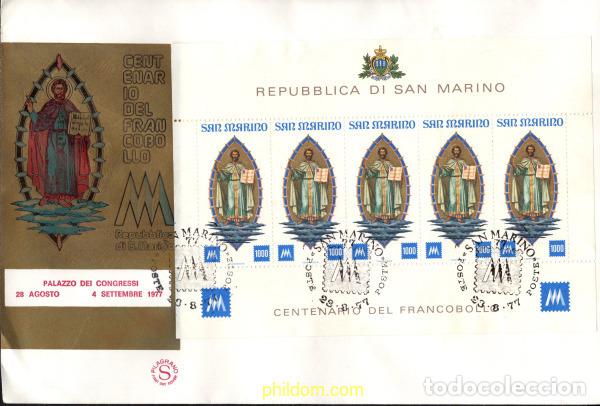 Sellos: 686523 MNH SAN MARINO 1977 CENTENARIO DEL PRIMER SELLO DE SAN MARINO