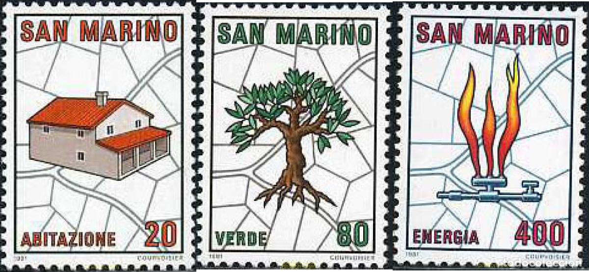 Briefmarken: 141155 MNH SAN MARINO 1981 PLAN DE DESARROLLO URBANISTICO